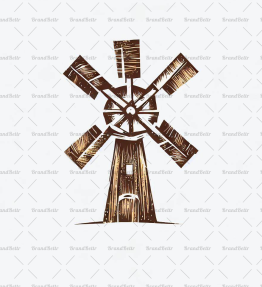 Rustikale Windmühle